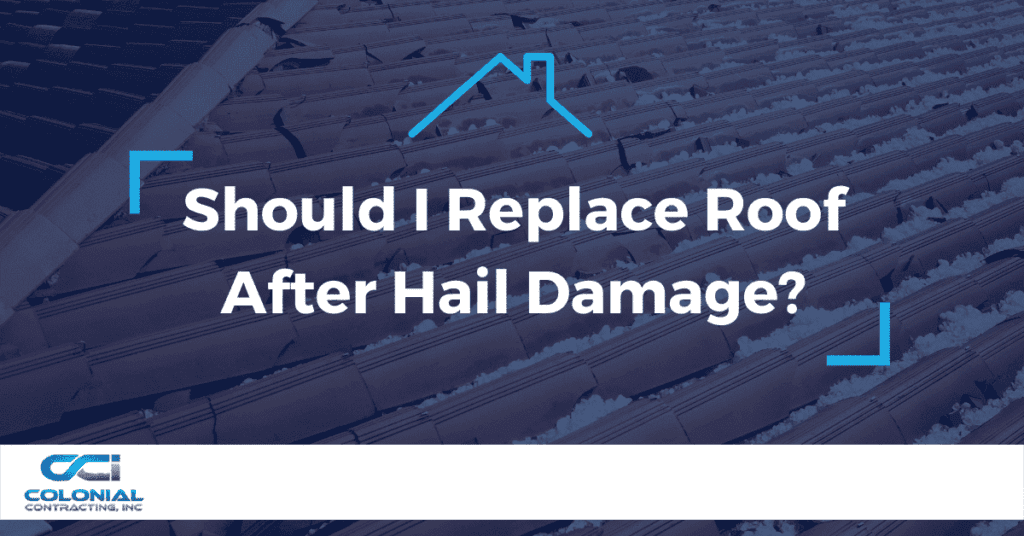 Roof surface after a hail storm